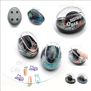Magnetic Paper Clip Dispenser with Assorted Shaped Clips
